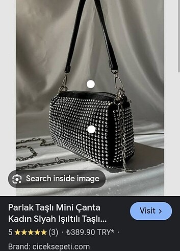 Taşlı şık çanta