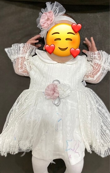 Bebek beyaz elbise
