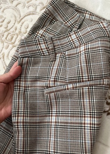 Düğmeli Kadın Kumaş Pantolon - Görsel 3