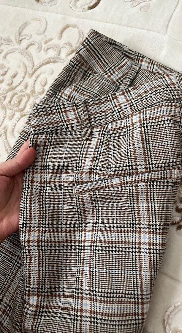 Düğmeli Kadın Kumaş Pantolon - Görsel 3