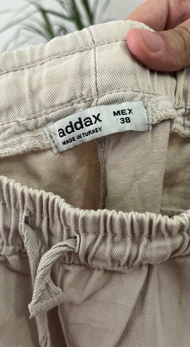 Bej Kadın Keten Rahat Kesim Pantolon - Görsel 3