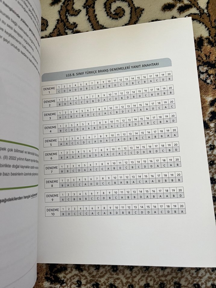 Zafer yayınları 8. Sınıf Türkçe deneme - Görsel 3