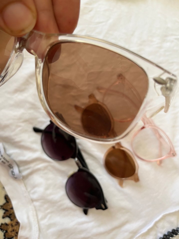 Bej Transparan Bohem Gözlükler - Görsel 5