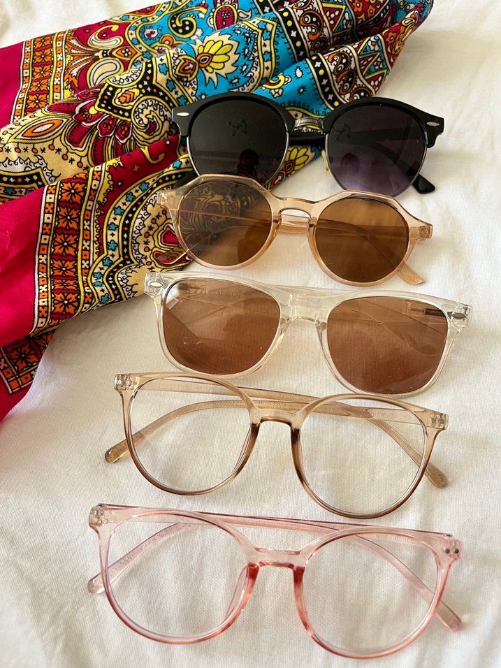Bej Transparan Bohem Gözlükler - Görsel 3