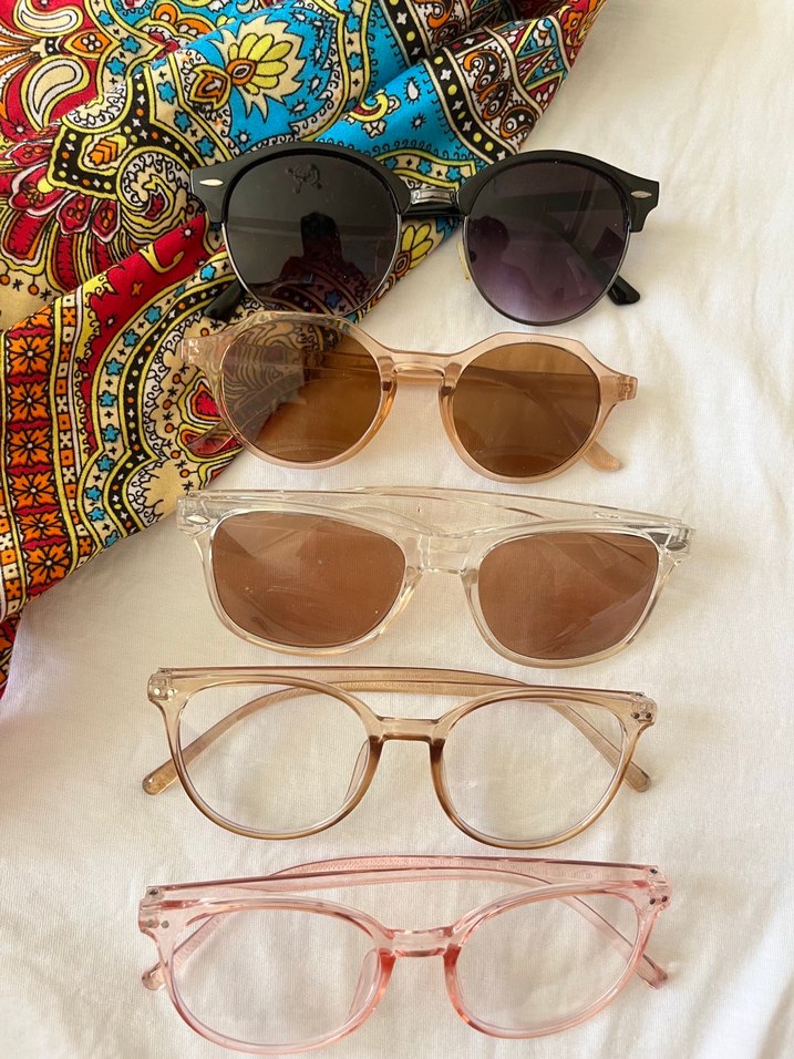 Bej Transparan Bohem Gözlükler - Görsel 2