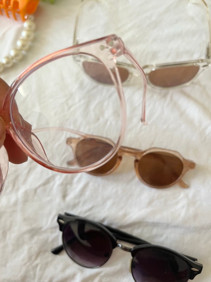 Bej Transparan Bohem Gözlükler - Görsel 4