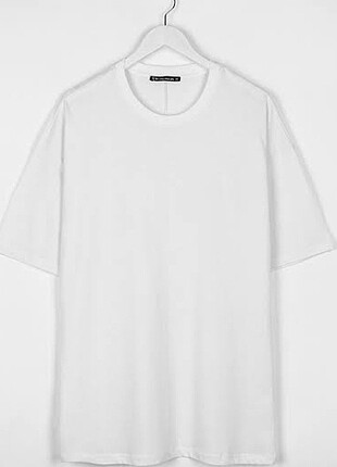 Diğer Sade Beyaz Oversize T-Shirt