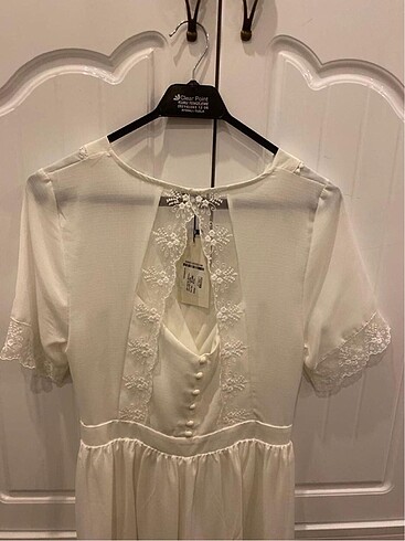 l Beden beyaz Renk Kinzi Collection Beyaz Elbise