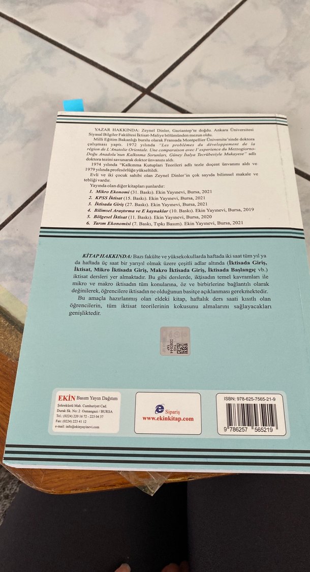 İktisat - Prof. Dr. Zeynel Dinler, 13. Baskı - Görsel 3