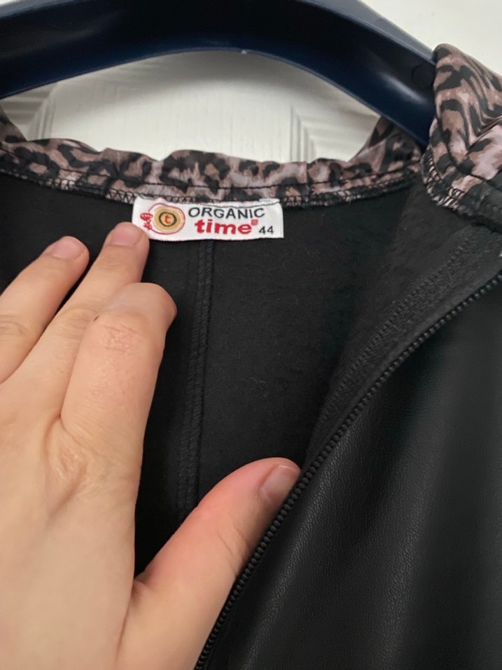 Kadın Siyah Deri Uzun Yağmurluk - Görsel 3