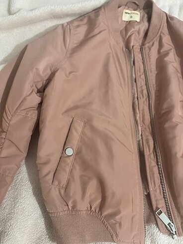 s Beden pembe Renk Koton Bomber Ceket