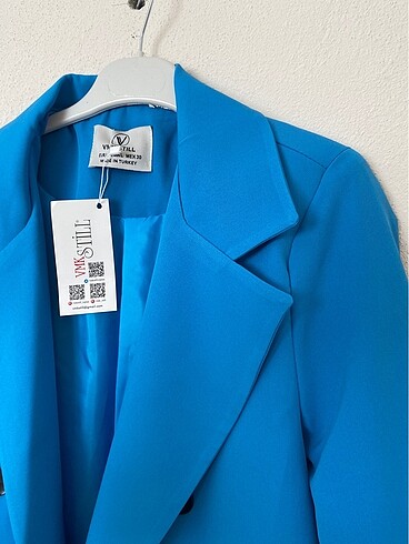 30 Beden mavi Renk Uzun ceket