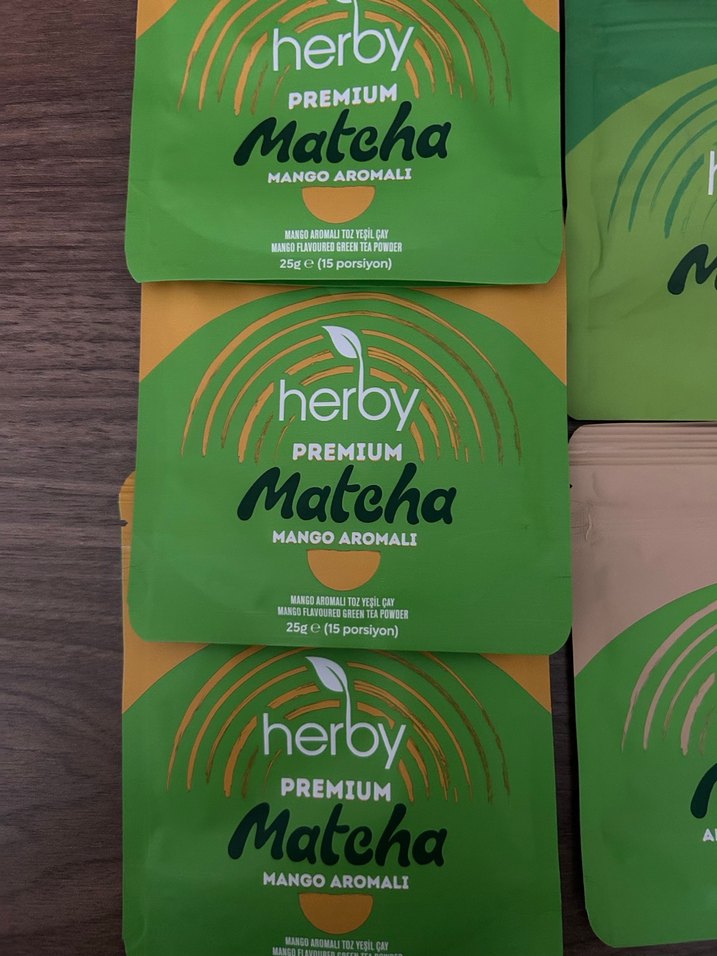 Parlak Yeşil Matcha Tozu - Mango & Antep Fıstığı Aromalı - Görsel 3