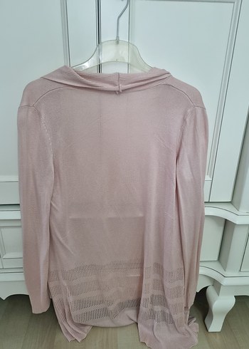 LC Waikiki Pembe Midi Kadın Hırka V Yaka Rahat Kesim