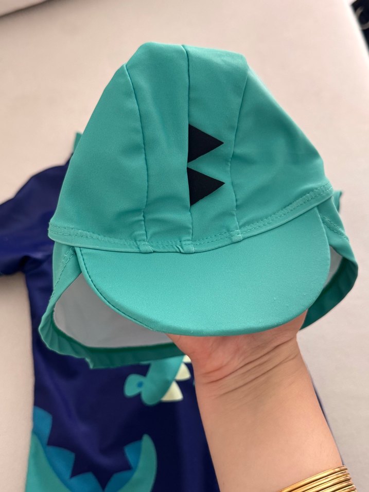 Erkek Çocuk Renkli Kısa Kollu Timsah Desenli Mayo - Görsel 2