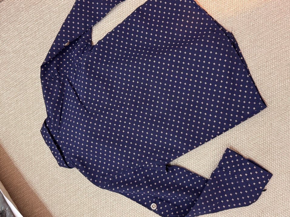 Erkek Çocuk Mavi Desenli Kısa Kollu Gömlek - Görsel 3