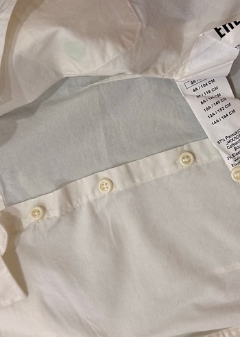 Erkek Çocuk Beyaz Gömlek - Görsel 4