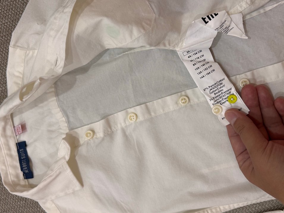 Erkek Çocuk Beyaz Gömlek - Görsel 4