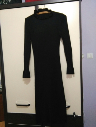siyah uzun elbise