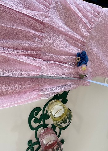 Pembe Kolsuz Kız Çocuk Elbise - Görsel 2