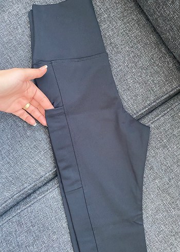 Gri Spor Kadın Tayt - Midi Boy - Görsel 3