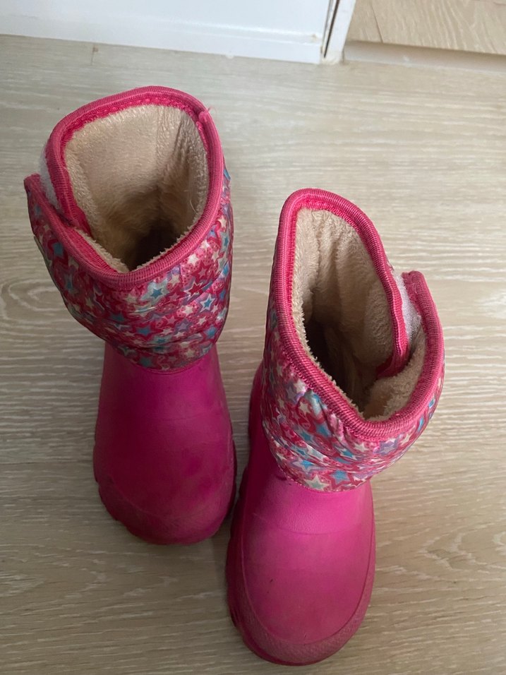 Çiçek Desenli Pembe Kız Çocuk Botu - Görsel 2