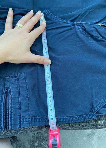 Fermuarlı Denim erkek şort - Görsel 2