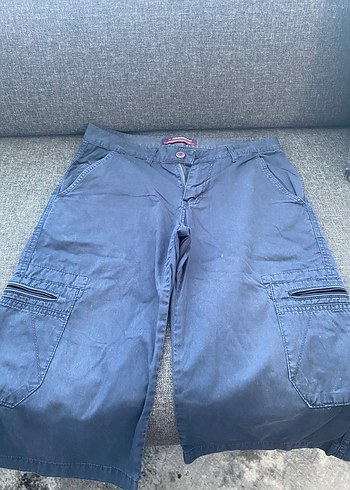 Fermuarlı Denim erkek şort - Görsel 4