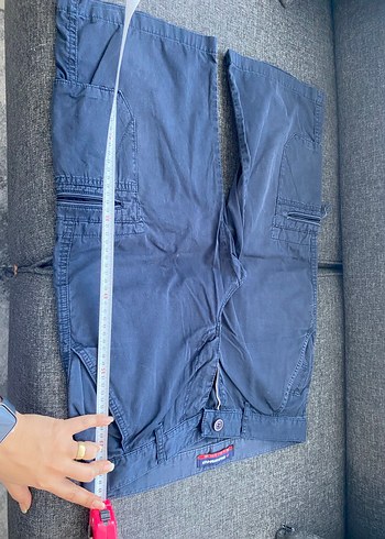 Fermuarlı Denim erkek şort - Görsel 5