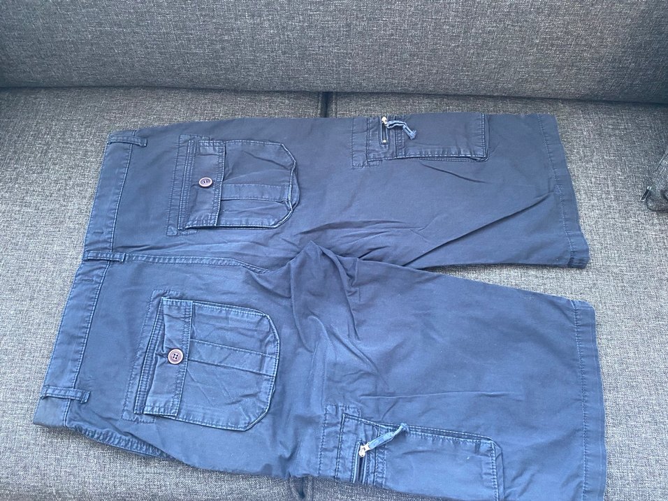 Fermuarlı Denim erkek şort - Görsel 3