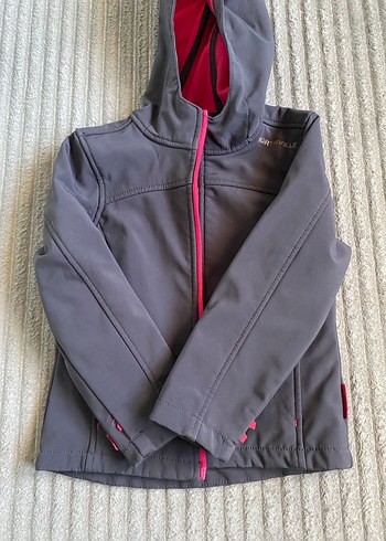 Gri Kapüşonlu Fermuarlı çocuk Ceket - Görsel 3