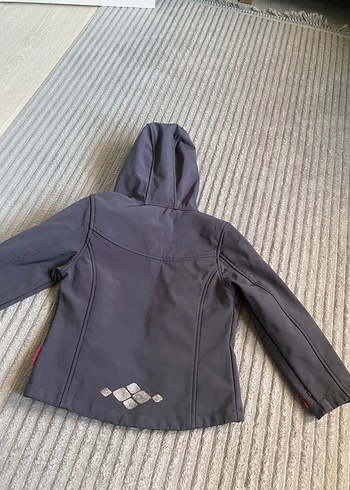 Gri Kapüşonlu Fermuarlı çocuk Ceket - Görsel 5