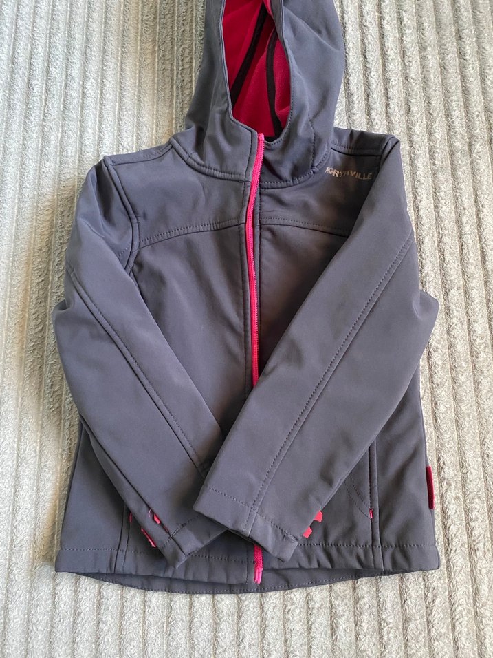 Gri Kapüşonlu Fermuarlı çocuk Ceket - Görsel 3