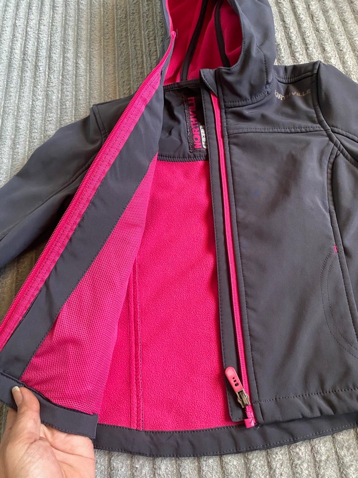 Gri Kapüşonlu Fermuarlı çocuk Ceket - Görsel 4