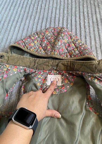 Kapüşonlu, Desenli Kız Çocuk Triko Yelek - Görsel 3