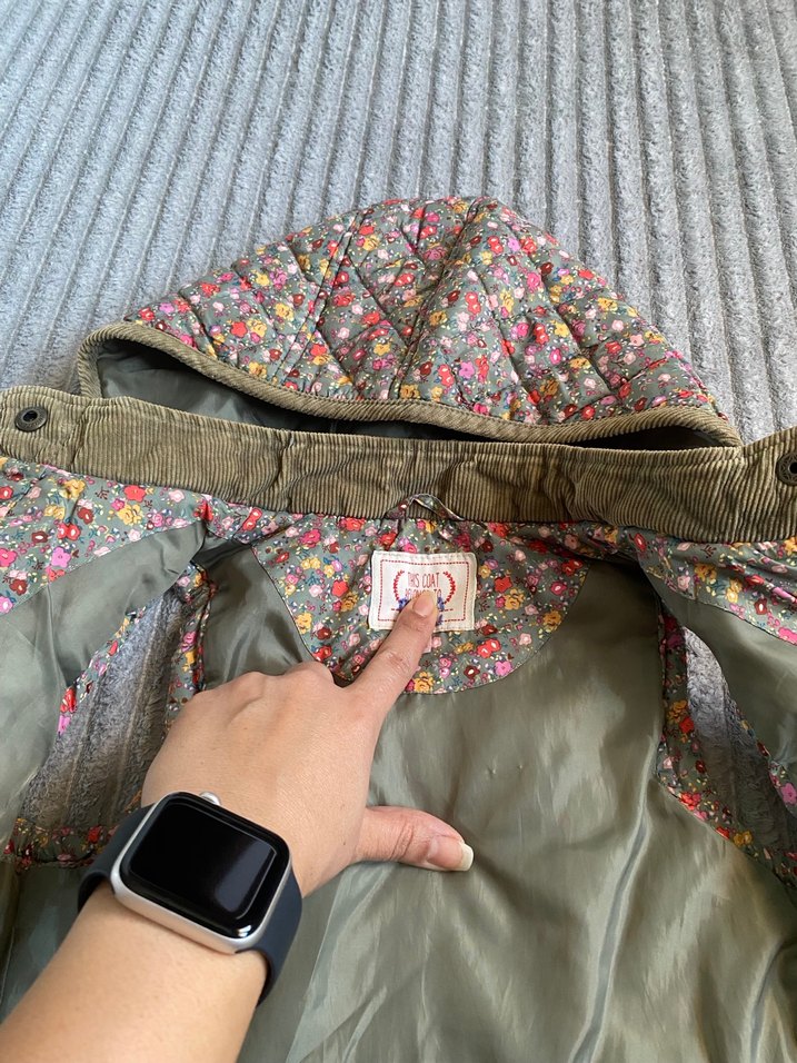 Kapüşonlu, Desenli Kız Çocuk Triko Yelek - Görsel 3