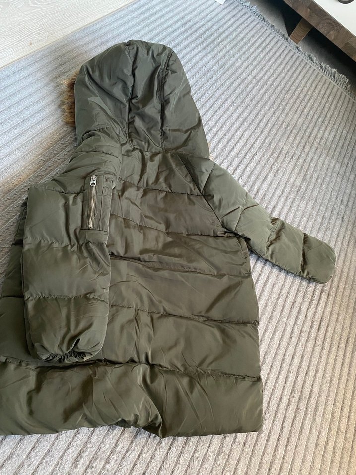 Kürklü Kapüşonlu Kadın Kışlık Mont - Görsel 3