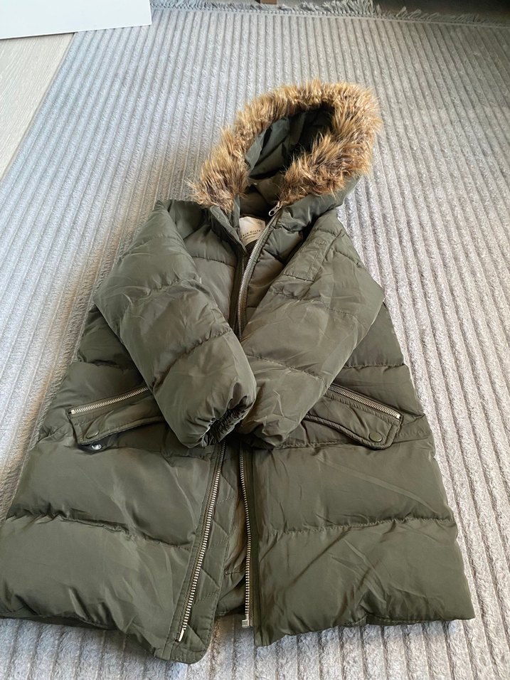 Kürklü Kapüşonlu Kadın Kışlık Mont - Görsel 4