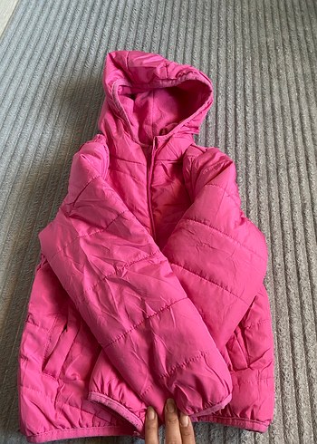 LCW ECO Kız Çocuk Pembe mont 7-8 Yaş - Görsel 4
