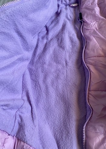 Mor Kadın Polar mont Velcro - Görsel 2