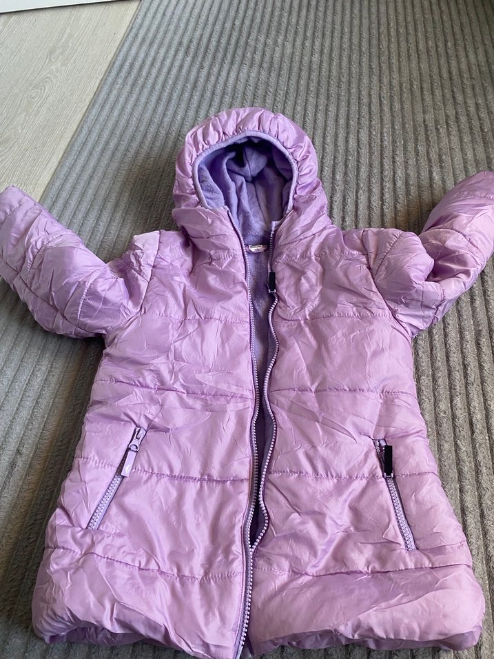 Mor Kadın Polar mont Velcro - Görsel 3