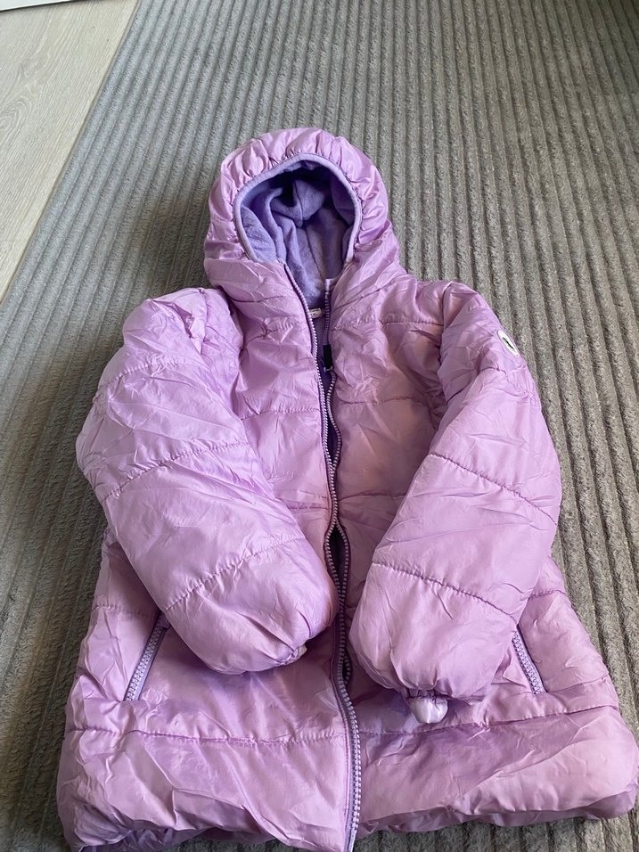 Mor Kadın Polar mont Velcro - Görsel 4