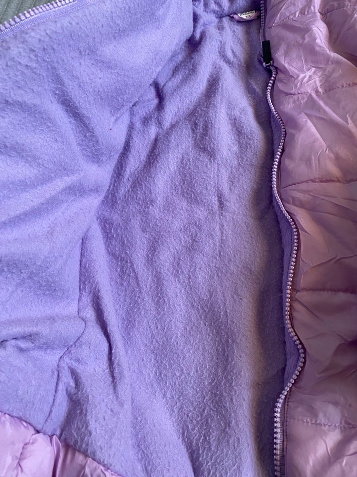 Mor Kadın Polar mont Velcro - Görsel 2
