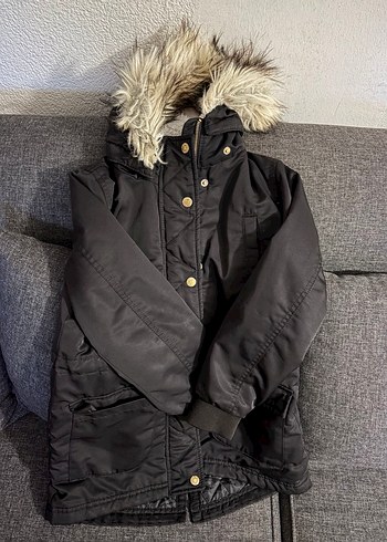 Kürklü kız çocuk mont - Görsel 3