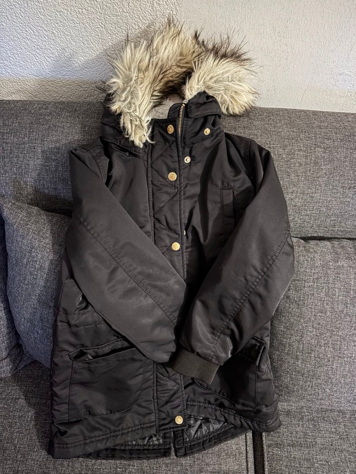 Kürklü kız çocuk mont - Görsel 3