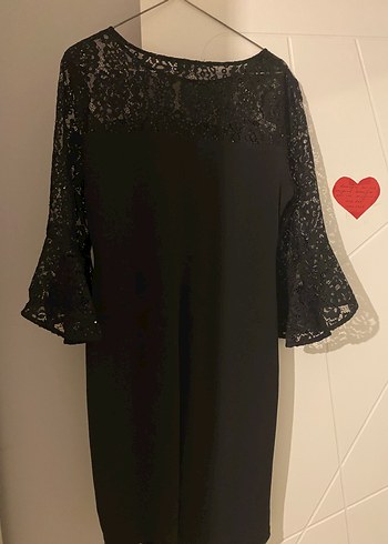 Drapeli Siyah Midi Gotik Elbise - Görsel 5