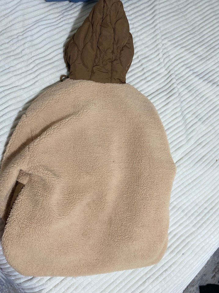 Düğmeli Kapüşonlu Kahverengi Kadın Ceket - Görsel 2