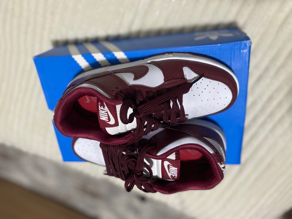 Bordo Bağcıklı Nike Kadın Spor Ayakkabı - Görsel 3