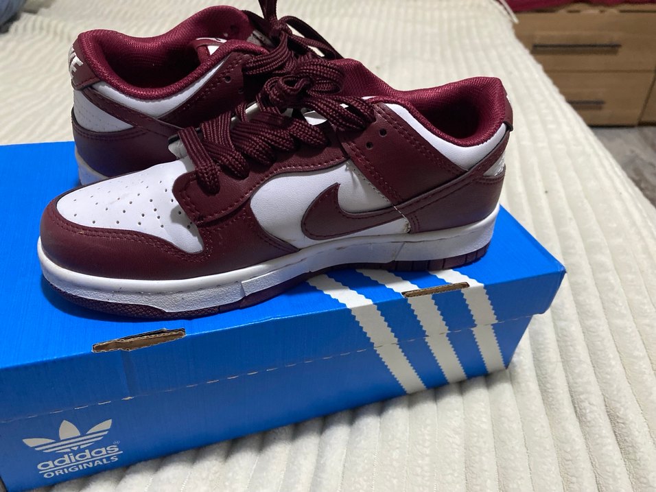 Bordo Bağcıklı Nike Kadın Spor Ayakkabı - Görsel 2