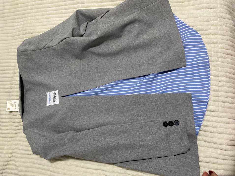 Gri Kadın Midi Ofis Blazeri - Görsel 3